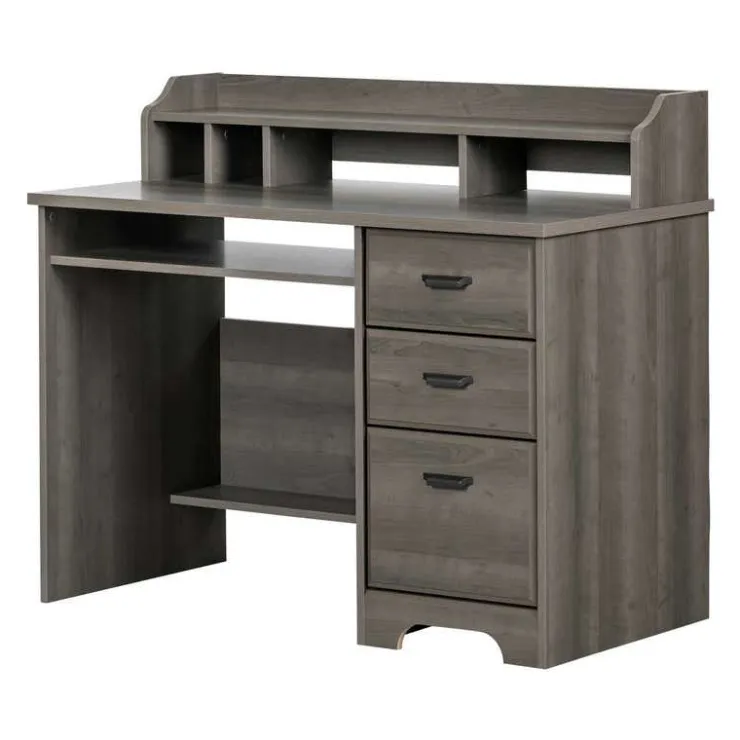 Meubles South Shore Computer Desk with Hutch - South Shore GRAY MAPLE Hot