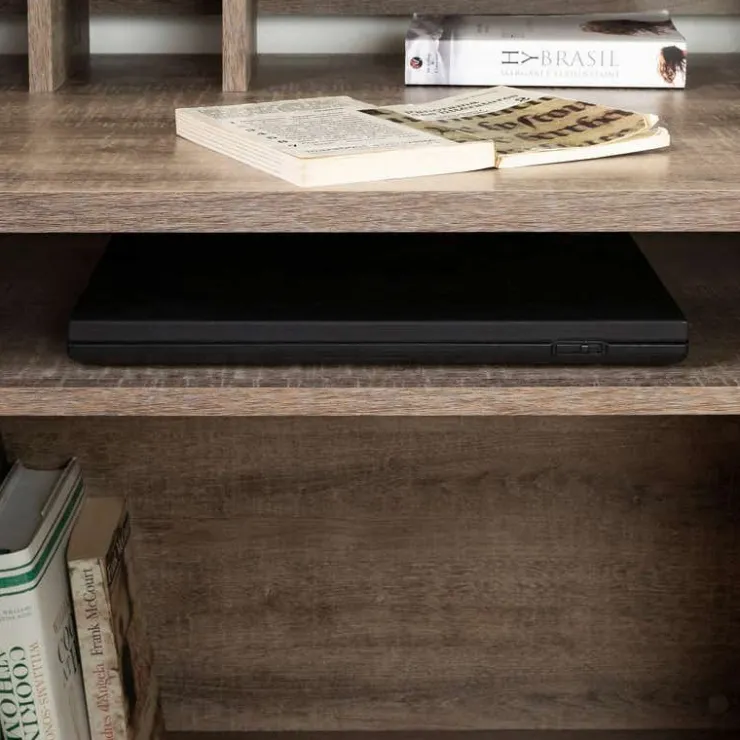 Meubles South Shore Computer Desk with Hutch - South Shore WEATHERED OAK Hot