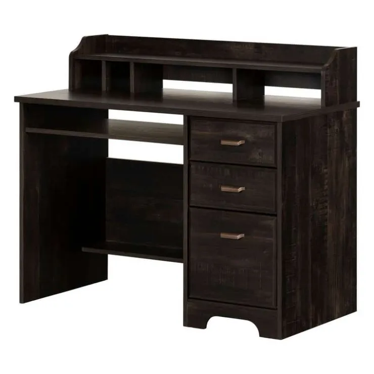 Meubles South Shore Computer Desk with Hutch - South Shore Black Sale