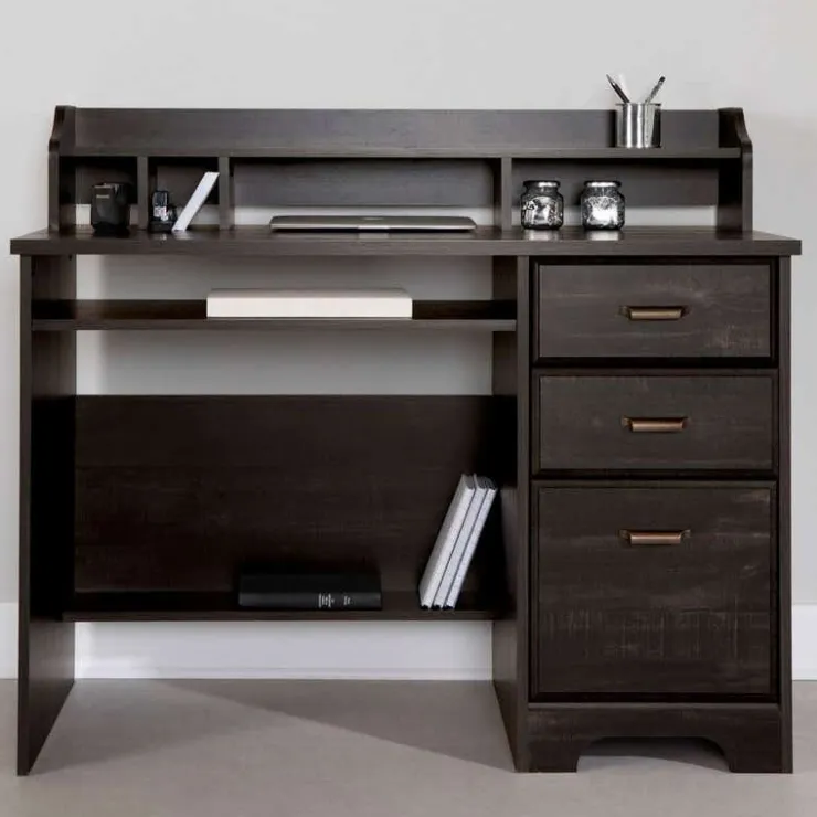 Meubles South Shore Computer Desk with Hutch - South Shore Black Sale