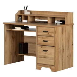 Meubles South Shore Computer Desk with Hutch - South Shore NORDIK OAK Clearance