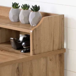 Meubles South Shore Computer Desk with Hutch - South Shore NORDIK OAK Clearance