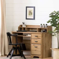 Meubles South Shore Computer Desk with Hutch - South Shore NORDIK OAK Clearance