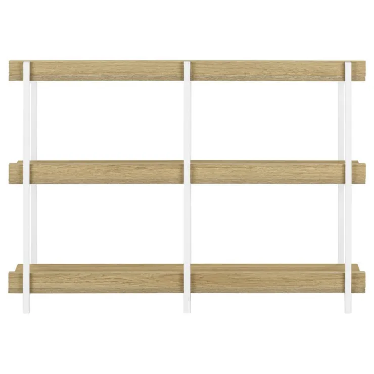 Monarch Console table - 3 tier / shelves / rectangular / metal legs - 48"l - - Natural Online