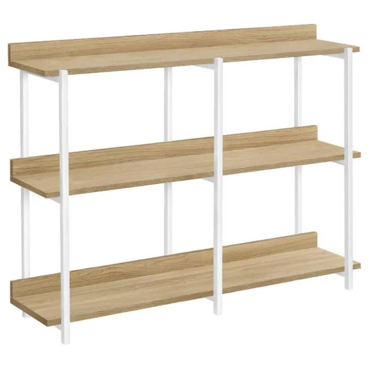 Monarch Console table - 3 tier / shelves / rectangular / metal legs - 48"l - - Natural Online