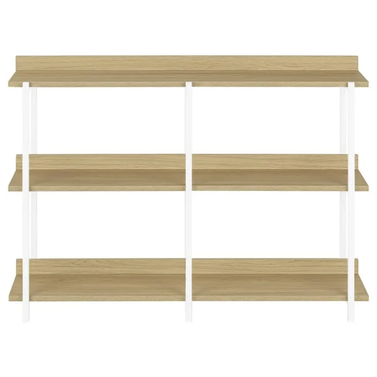 Monarch Console table - 3 tier / shelves / rectangular / metal legs - 48"l - - Natural Online