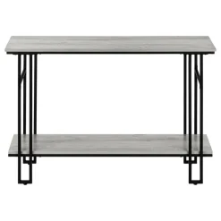 Monarch Console table - h-frame sides / 1 shelf / rectangular - 48"l - wood-look - Grey