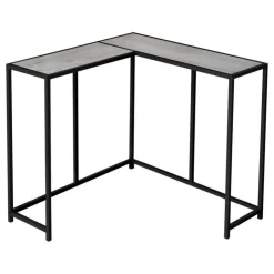 Monarch Console table - l-shaped / corner / metal frame - 36
