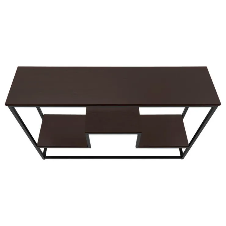 Monarch Console table - multi-tier / 3 shelves / rectangular - 48"l - / blac - Espresso Best