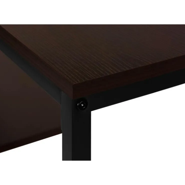Monarch Console table - multi-tier / 3 shelves / rectangular - 48"l - / blac - Espresso Best
