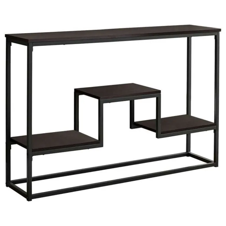 Monarch Console table - multi-tier / 3 shelves / rectangular - 48"l - / blac - Espresso Best