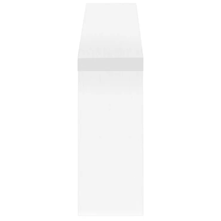 Monarch Console table - thick panel / asymmetrical base - 48"l - - White Discount