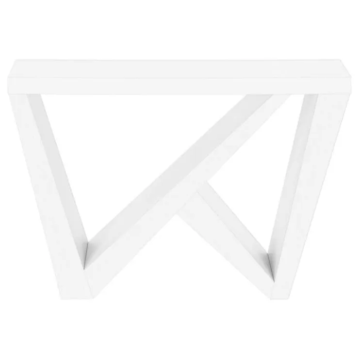 Monarch Console table - thick panel / asymmetrical base - 48"l - - White Discount