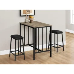 Monarch Counter height table with 2 stools Dark Taupe Sale