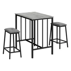 Monarch Counter height table with 2 stools Grey New