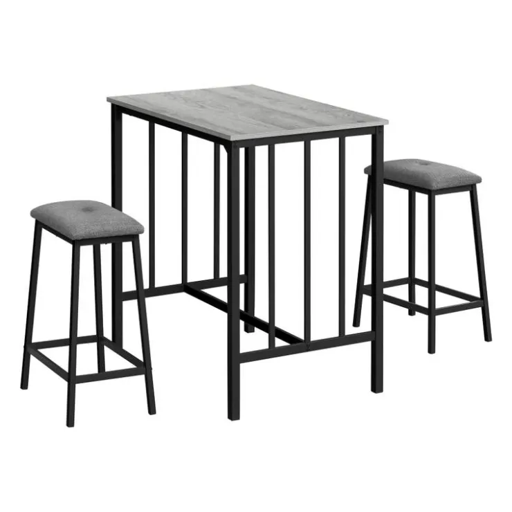 Monarch Counter height table with 2 stools Grey New