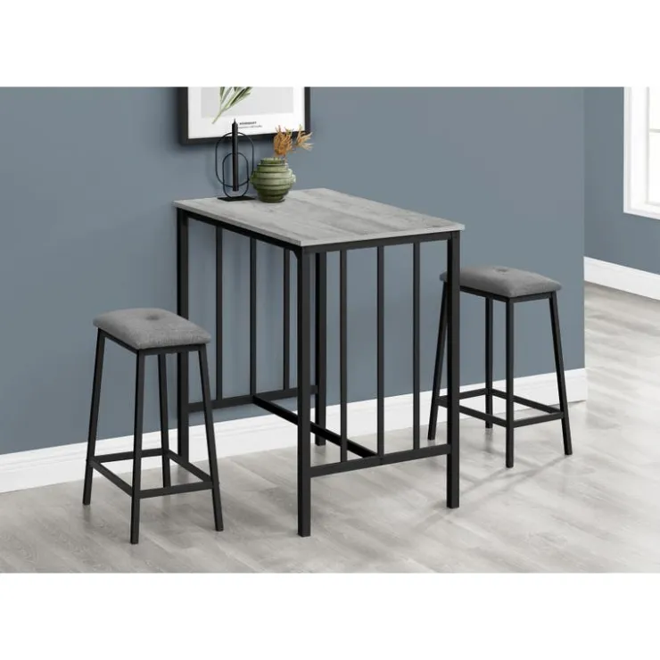 Monarch Counter height table with 2 stools Grey New