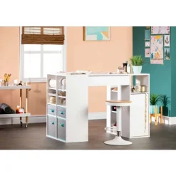 Meubles South Shore Counter-Height Craft Table With Storage - South Shore PURE WHITE Sale