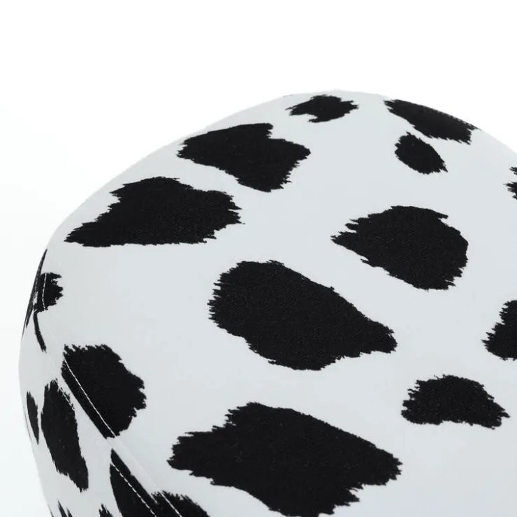 Cow-Shaped Kids Pouf – 25.6" x 14.2" x 14.6" Black and white Discount