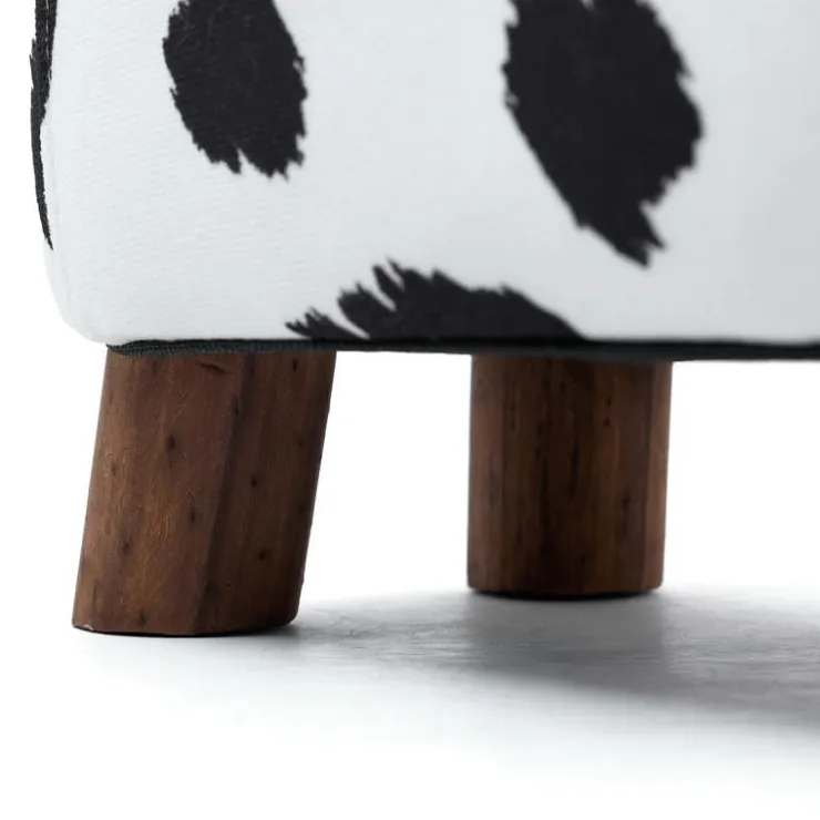 Cow-Shaped Kids Pouf – 17.7" x 9.1" x 10.6" Black and white Clearance