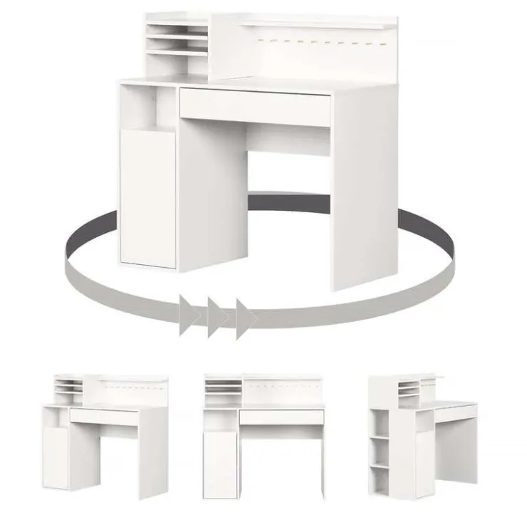 Meubles South Shore Craft Table With Hutch - South Shore Pure White Hot