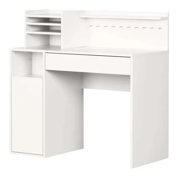 Meubles South Shore Craft Table With Hutch - South Shore Pure White Hot