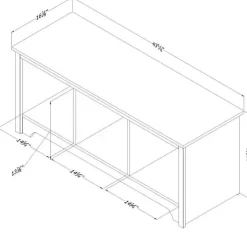 Meubles South Shore Cubby Storage Bench - South Shore PURE WHITE Best
