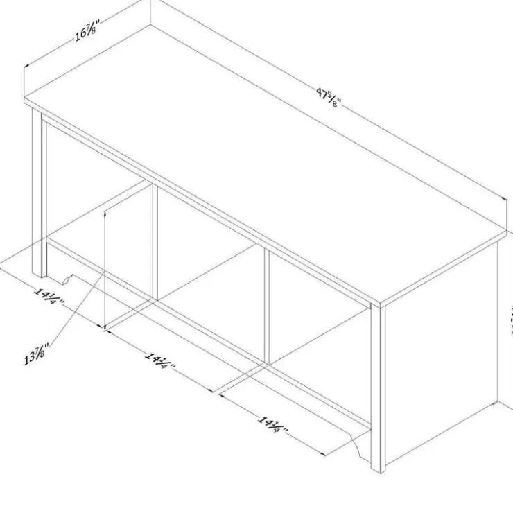 Meubles South Shore Cubby Storage Bench - South Shore PURE WHITE Best