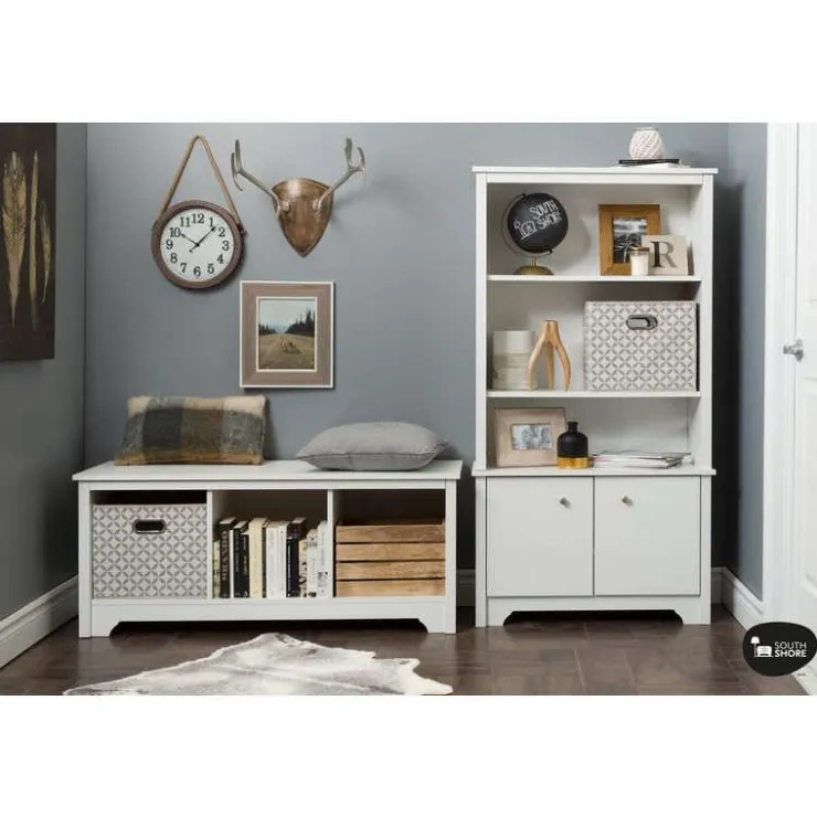 Meubles South Shore Cubby Storage Bench - South Shore PURE WHITE Best
