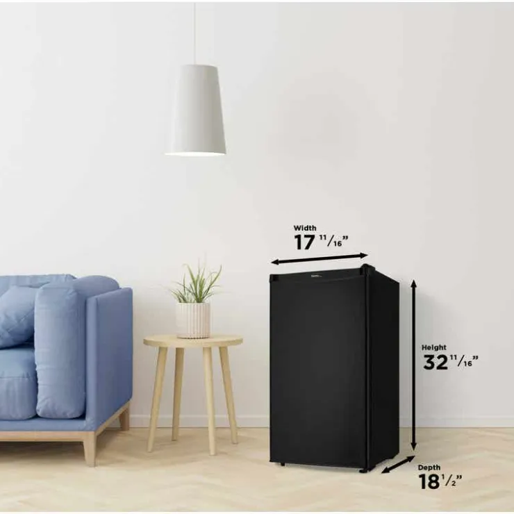 Danby 3.2 cu ft Compact Refrigerator Compact - DCR032A2BDD Black