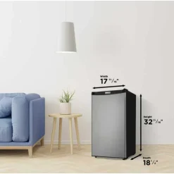 Danby 3.2 cu ft Compact Refrigerator Compact - DCR032A2BSLDD Stainless New
