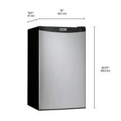 Danby 3.2 cu ft Compact Refrigerator Compact - DCR032A2BSLDD Stainless New