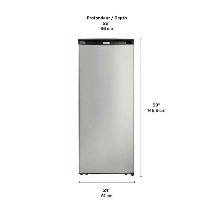 Danby 8,5 Cu Ft Freezer , Vertical, 24" - DUFM085A4BSL Stainless Online