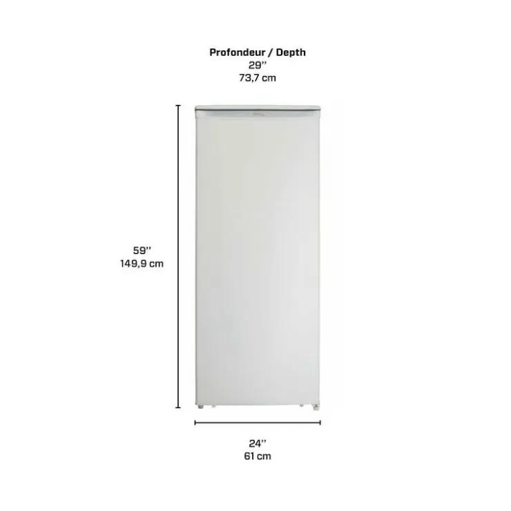 Danby 10,1 Cu Ft Freezer , Vertical, 24" - DUFM101A2WDD White Sale