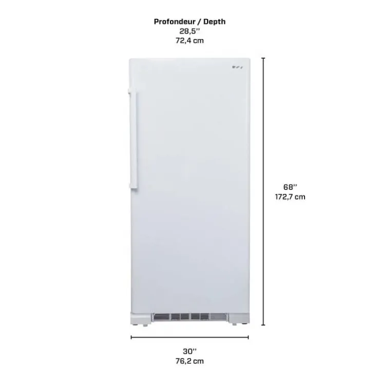 Danby 16,7 Cu Ft Freezer , Vertical, 30" - DUF167A5WDD White New