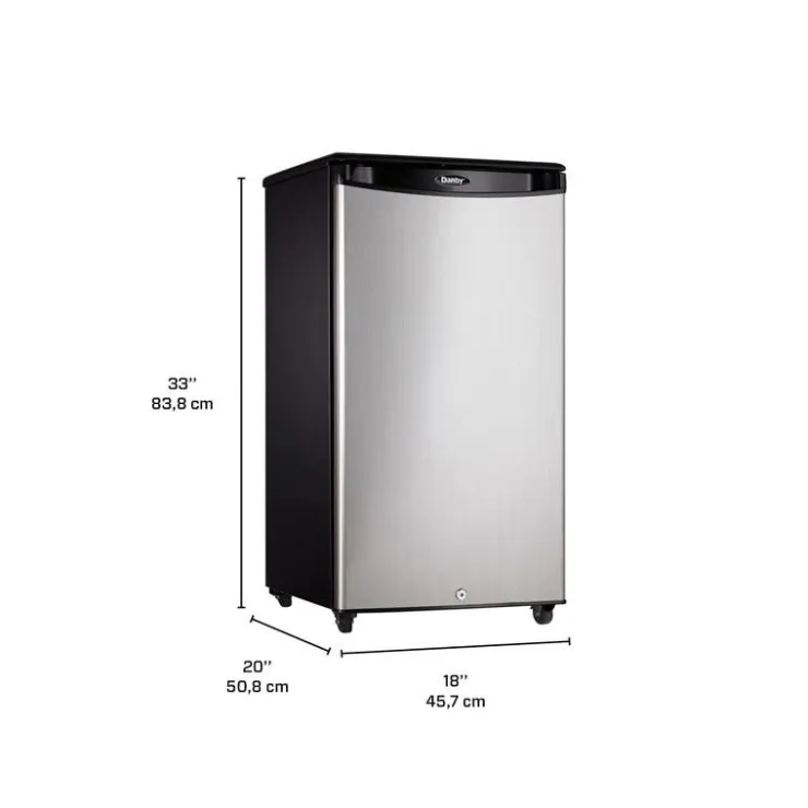 Danby 3,3 Cu Ft Refrigerator Compact - DAR033A1BSLD Stainless Clearance