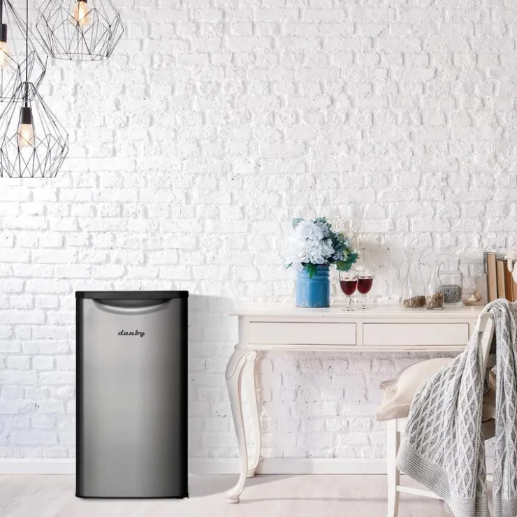 Danby 3,3 Cu Ft Refrigerator Compact - DAR033A6BSLD Stainless
