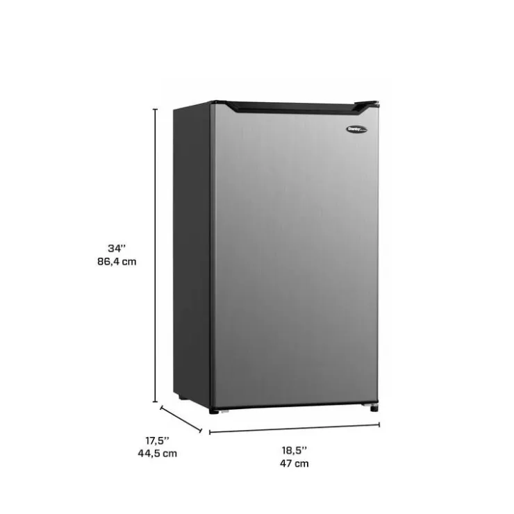 Danby 3,3 Cu Ft Refrigerator Compact - DCR033B2SLM Stainless Clearance