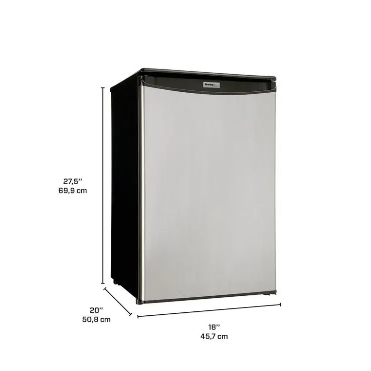 Danby 4,4 Cu Ft Refrigerator Compact - DAR044A4BSLD Stainless Clearance