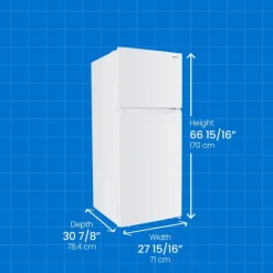 Danby 28 in 18 Cu ft Refrigerator Top Freezer - DFF176B1WDB White