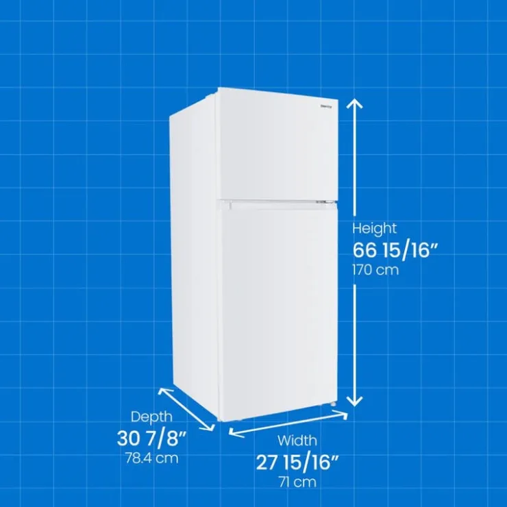 Danby 28 in 18 Cu ft Refrigerator Top Freezer - DFF176B1WDB White