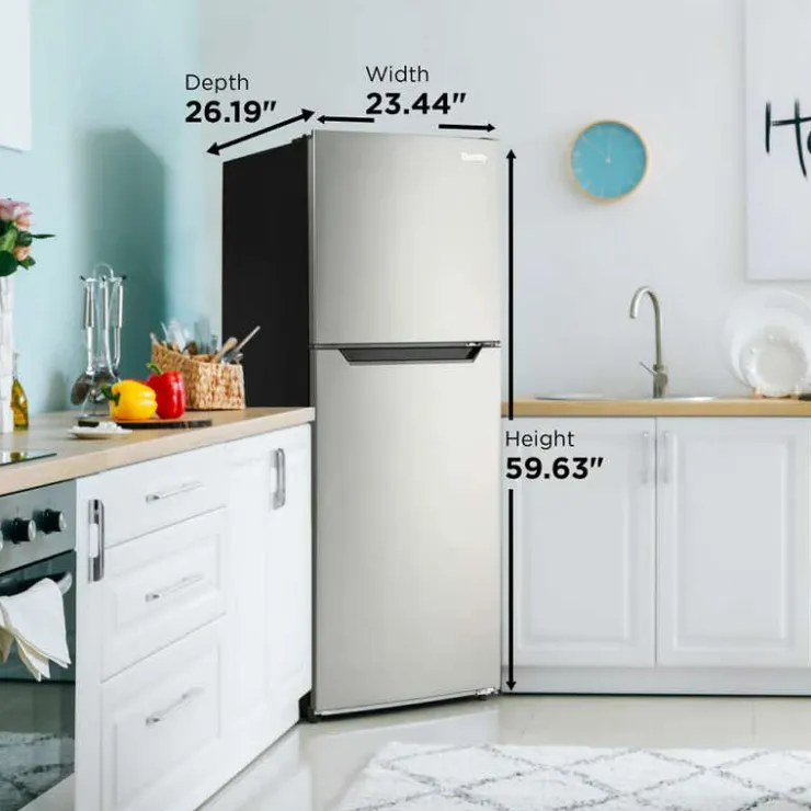 Danby 24 In 10,1 Cu Ft Refrigerator Top Freezer - DFF101B1BSLDB Stainless New