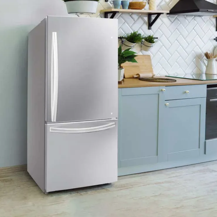 Danby 31 In 18.7 Cu ft Refrigerator Bottom Freezer - DBM187E1SSDB Stainless Best
