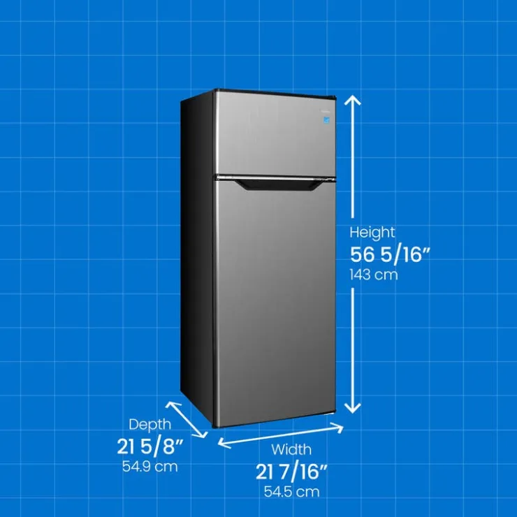 Danby 22 in 7,4 Cu ft Refrigerator Top Freezer - DPF074B2BSLD Stainless Discount
