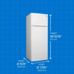 Danby 22 in 7,4 Cu ft Refrigerator Top Freezer - DPF074B2WDB-6 White