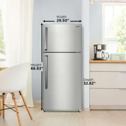 Danby 30 In 18 Cu ft Refrigerator Top Freezer - DFF180E2SSDB Stainless Discount