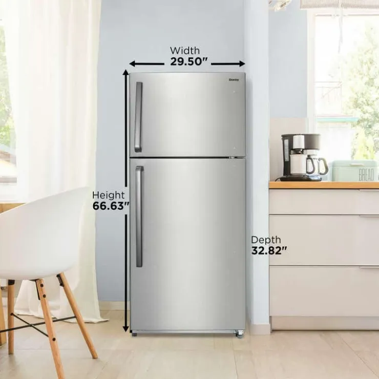 Danby 30 In 18 Cu ft Refrigerator Top Freezer - DFF180E2SSDB Stainless Discount