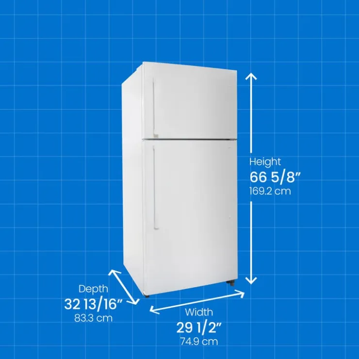 Danby 30 In 18 Cu ft Refrigerator Top Freezer - DFF180E1WDB White Clearance