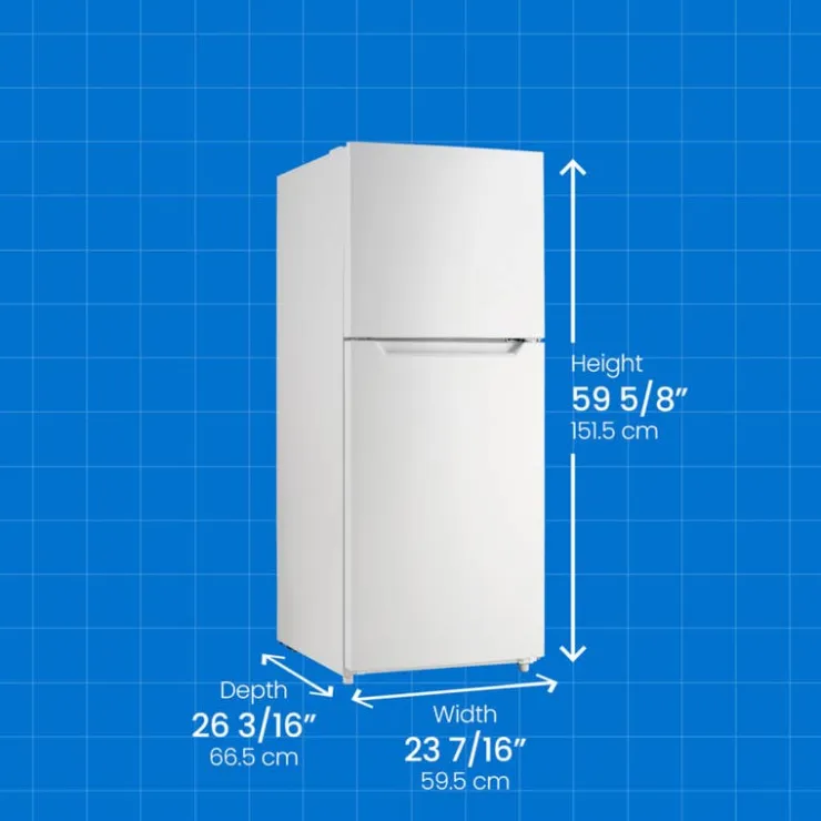 Danby 24 in 10,1 Cu ft Refrigerator Top Freezer - DFF101B1WDB White Hot