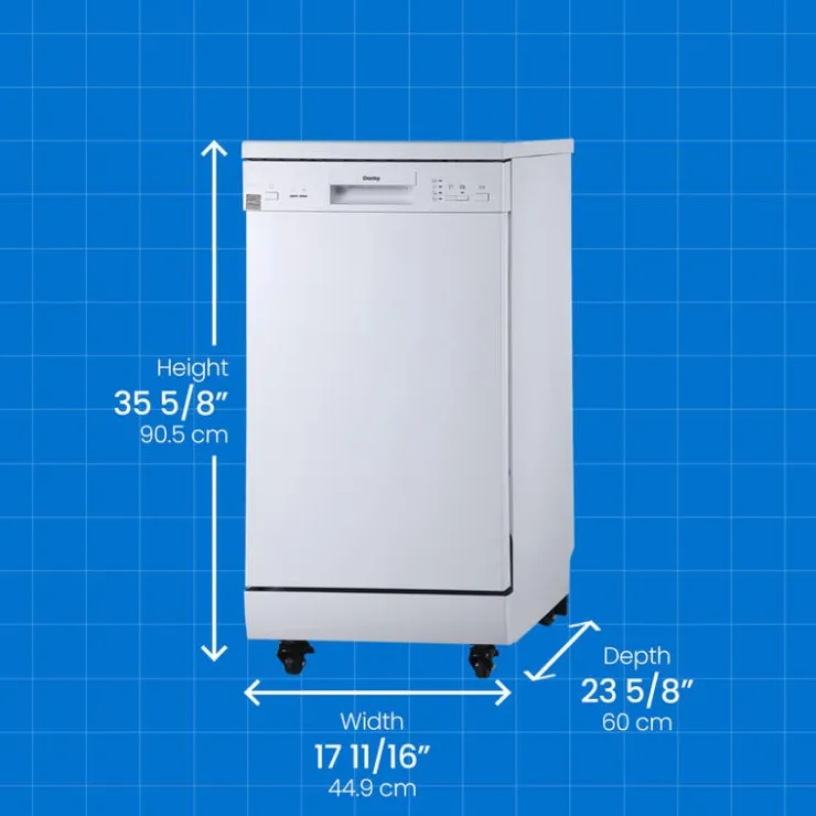 Danby Dishwasher Portable 18" 52dB - DDW1805EWP White Best